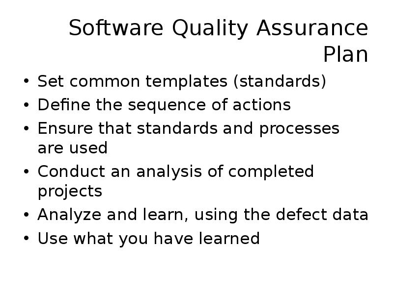 Std def. Leading quality Assurance Standards.