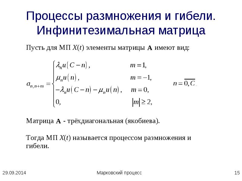 Схема гибели и размножения это