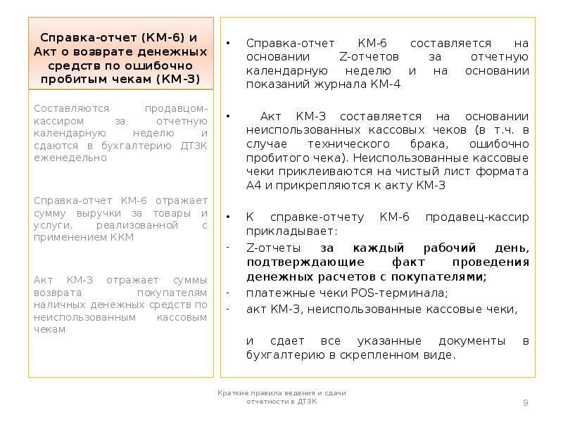 Акт для чека коррекции образец