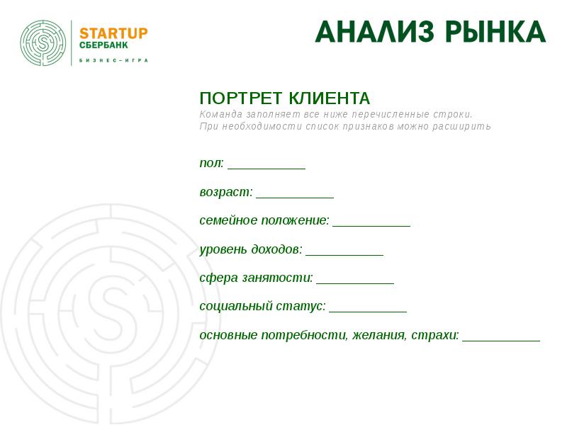 Шаблон бизнес проекта