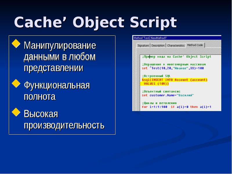 Object cache. Object cache