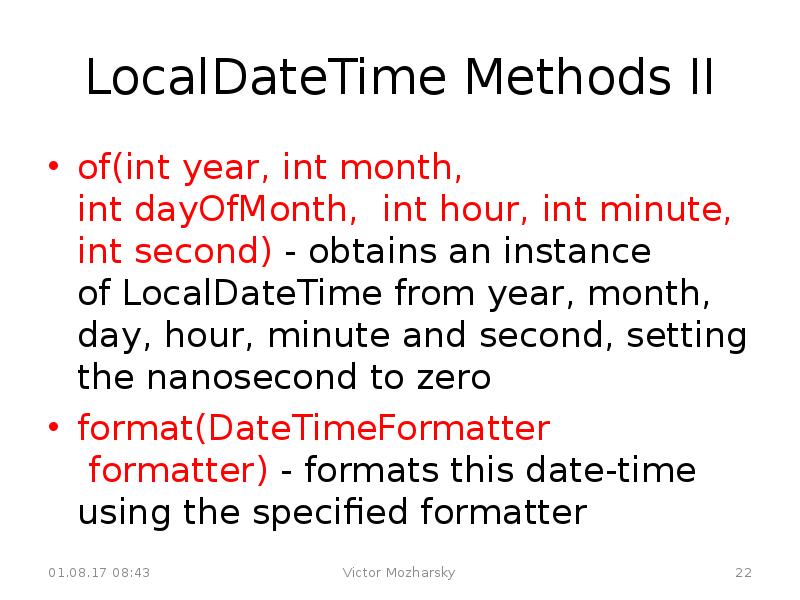 Method 02. LOCALDATETIME java. LOCALDATETIME java примеры. Java LOCALDATETIME format. Localdate Now java.