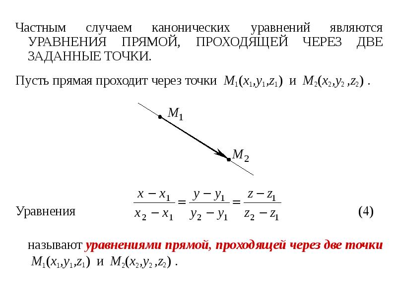 Уравнение прямой линии