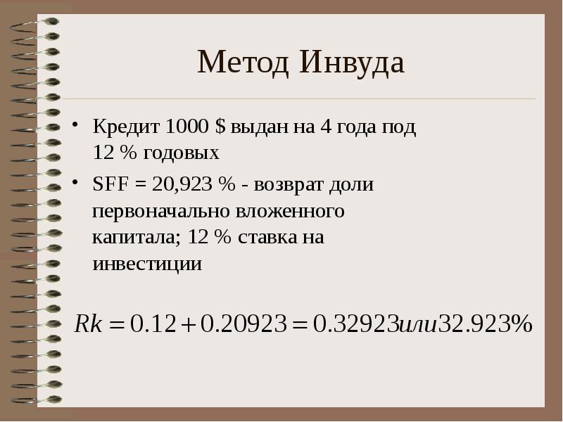 Составить план погашения долга методом хоскольда если безрисковая ставка r 5 годовых