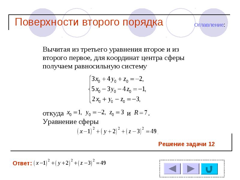 Поверхности второго порядка презентация