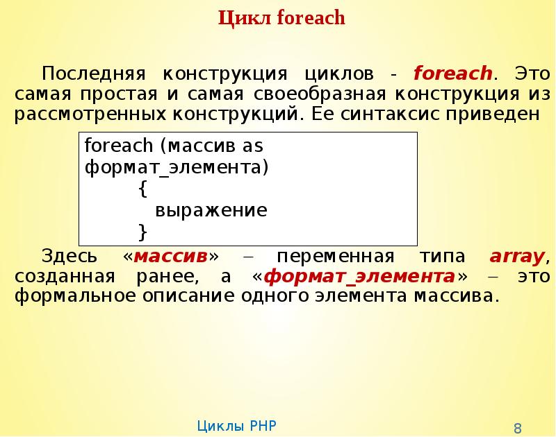 Циклы for while foreach. Циклы в php. цикл foreach. цикл в php пример. операторы цикла php.