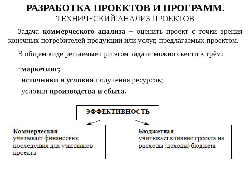 Коммерческий анализ проекта