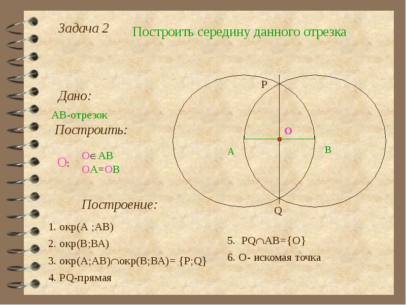 Построение с помощью циркуля и линейки