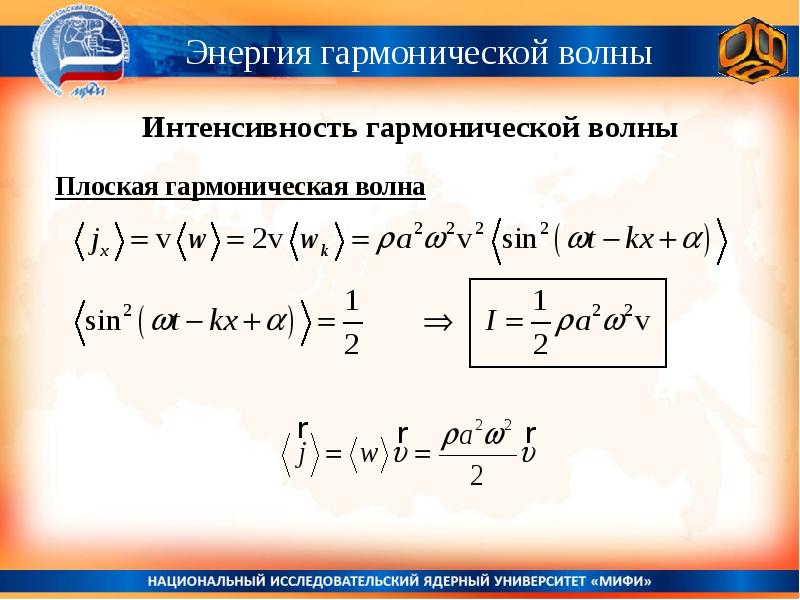 Интенсивность волны пропорциональна