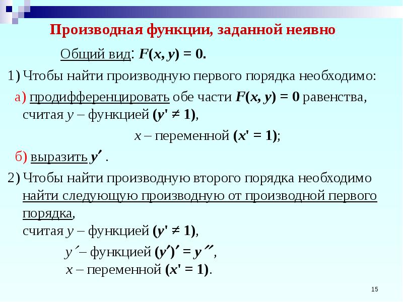 Частные производные высших порядков функции нескольких переменных