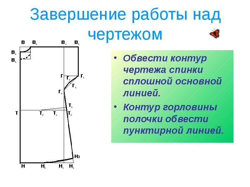 Чертеж ночной сорочки