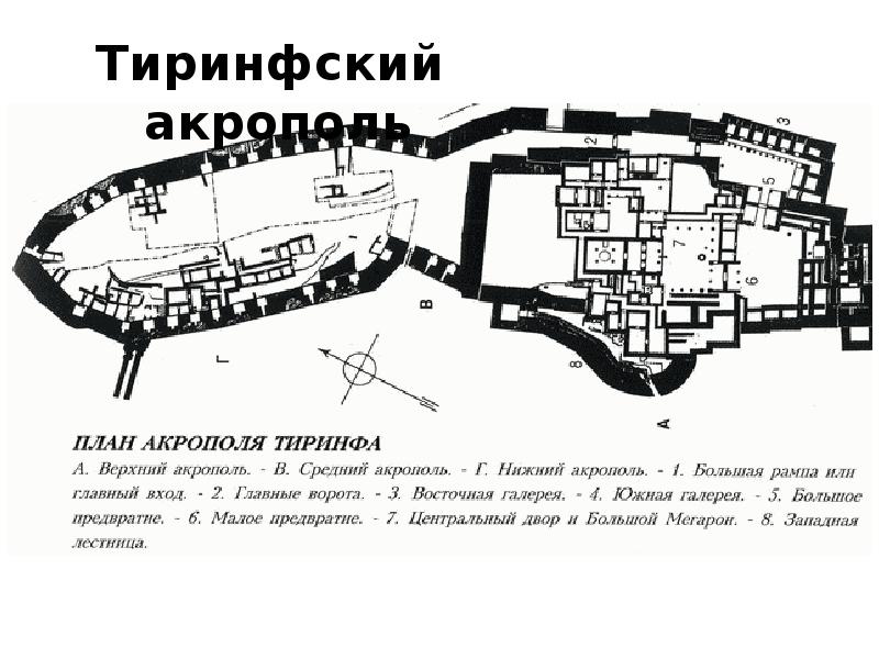 План дворца в тиринфе