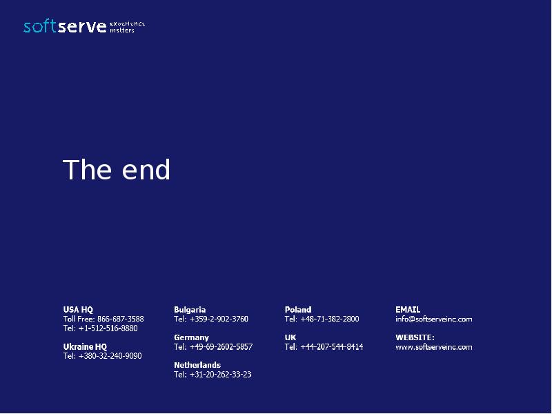 The end The end