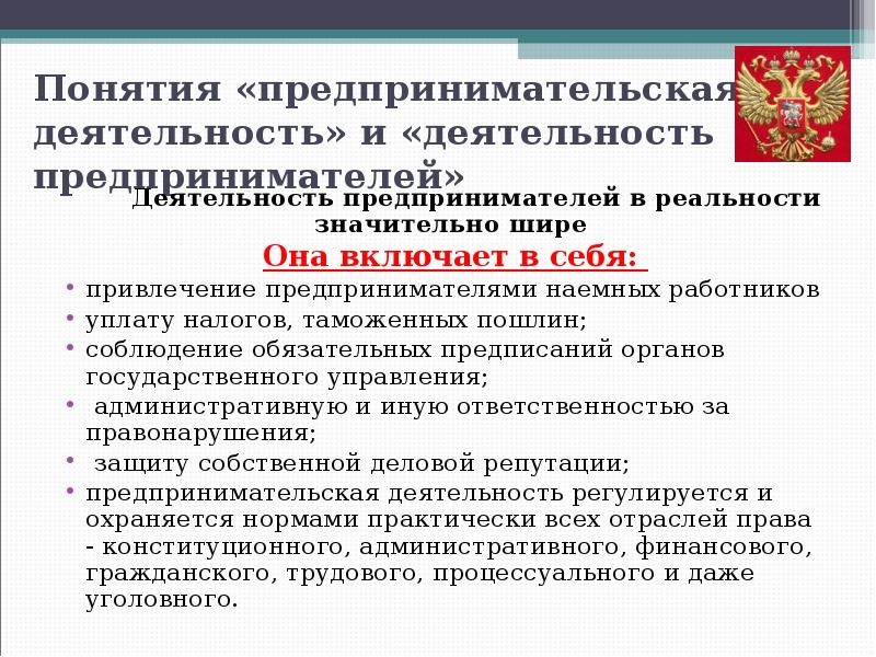 Общие понятия предпринимательской деятельности. Общие понятия предпринимательской деятельности