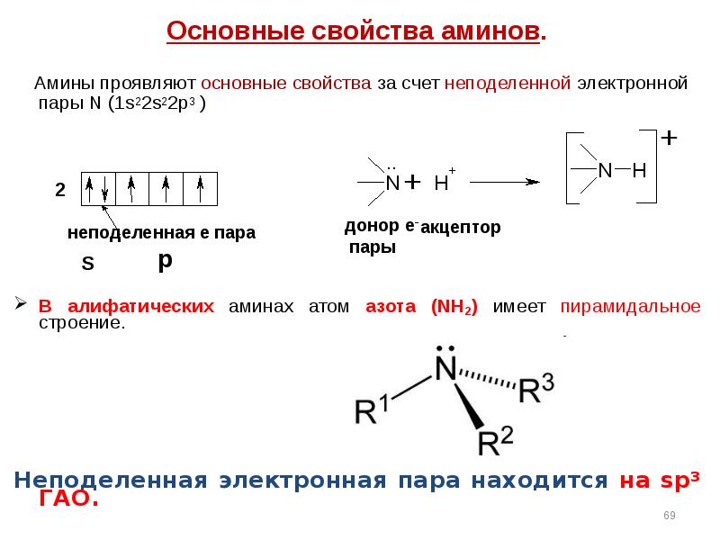 Электронных пар. Nh2 неподеленная электронная пара. Неподеленная пара электронов у азота. Основность Аминов. Увеличение основных свойств Аминов.