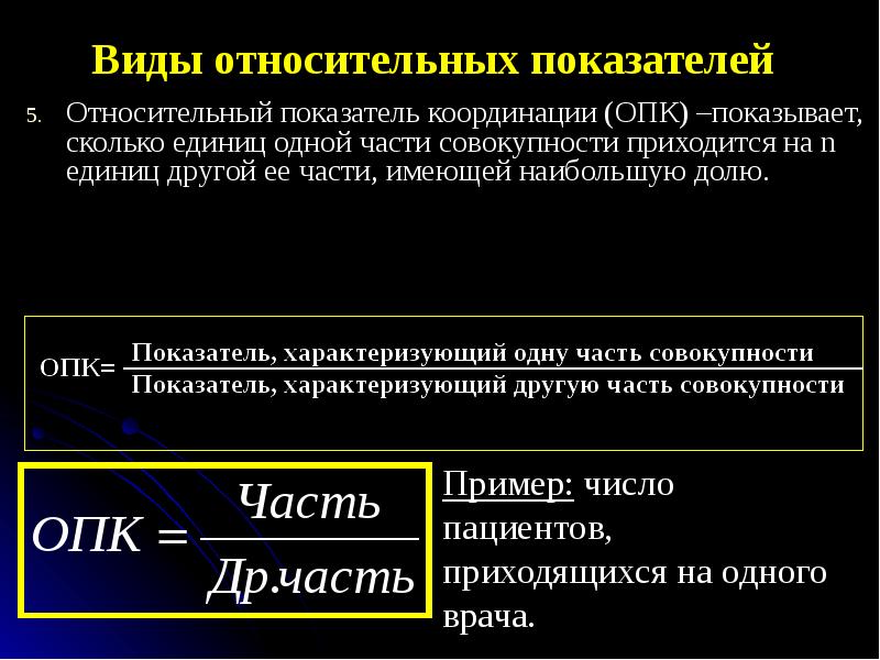 Как найти относительный показатель плана