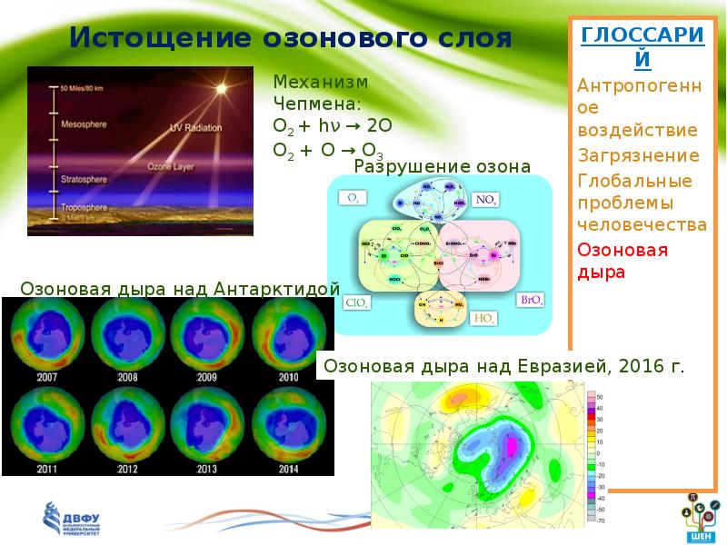 Истощение озонового слоя проект