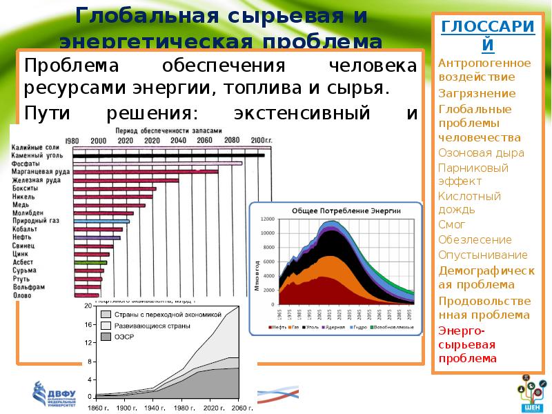 Сырьевая и энергетическая глобальные проблемы презентация