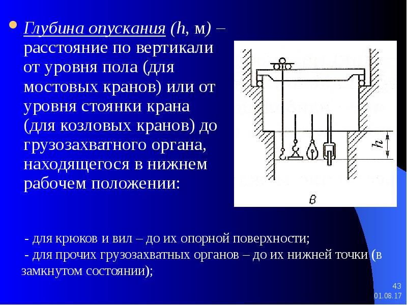 На какую глубину опускается