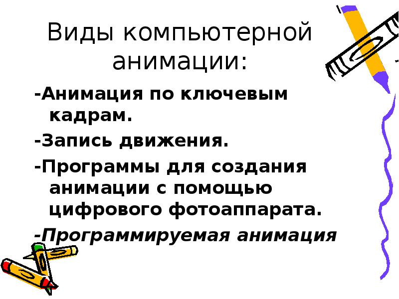 Виды и методы компьютерной графики и анимации презентация