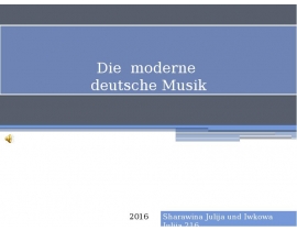  Die moderne deutsche musik
