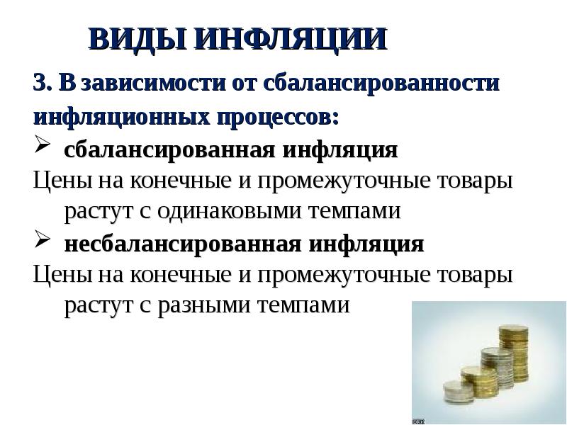 Презентация по теме инфляция