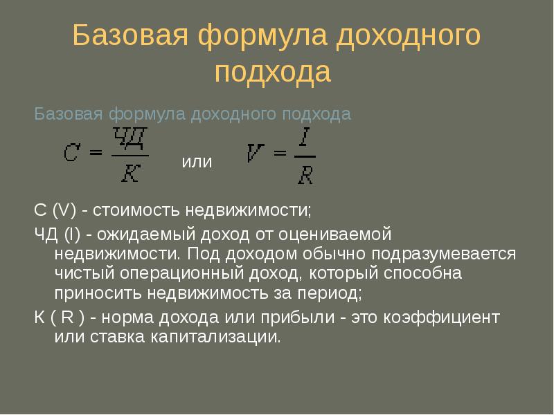 Доходный подход к оценке бизнеса презентация