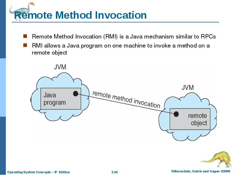 Remote Method Invocation Remote Method Invocation (RMI) is a Java mechanism