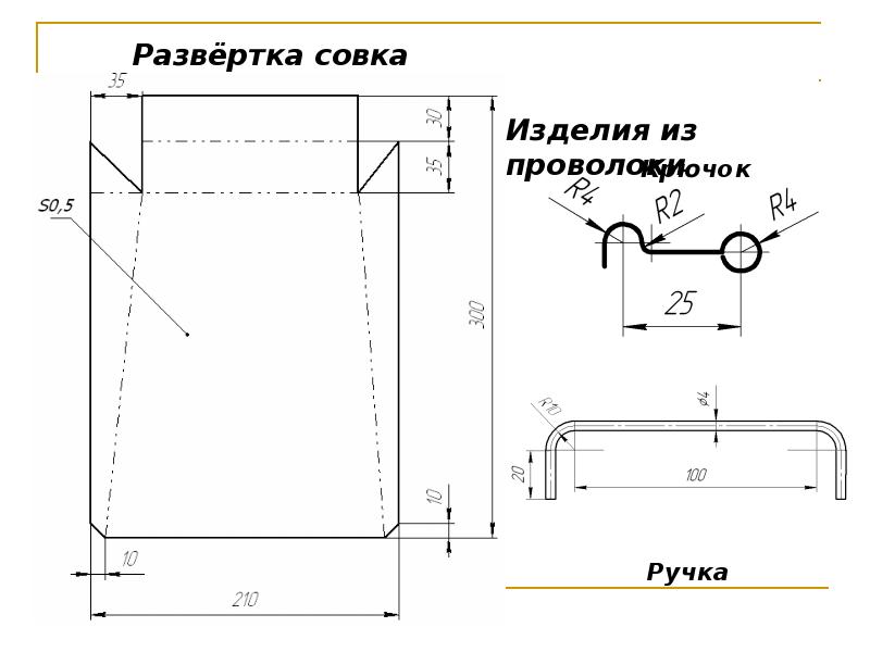 Технологическая карта изготовления коробочки из тонколистового металла