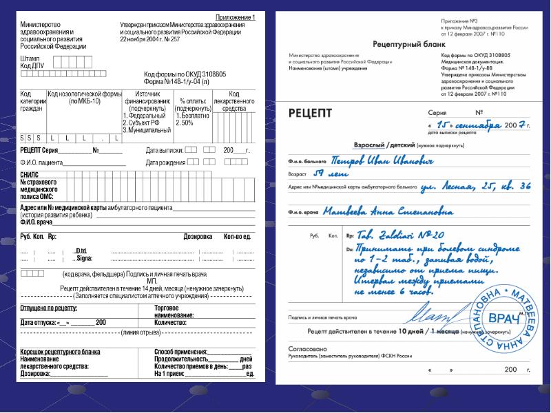 Новые рецептурные бланки 148 1 у 88 нового образца