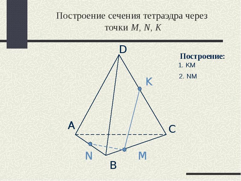 Построение сечений тетраэдра и параллелепипеда презентация