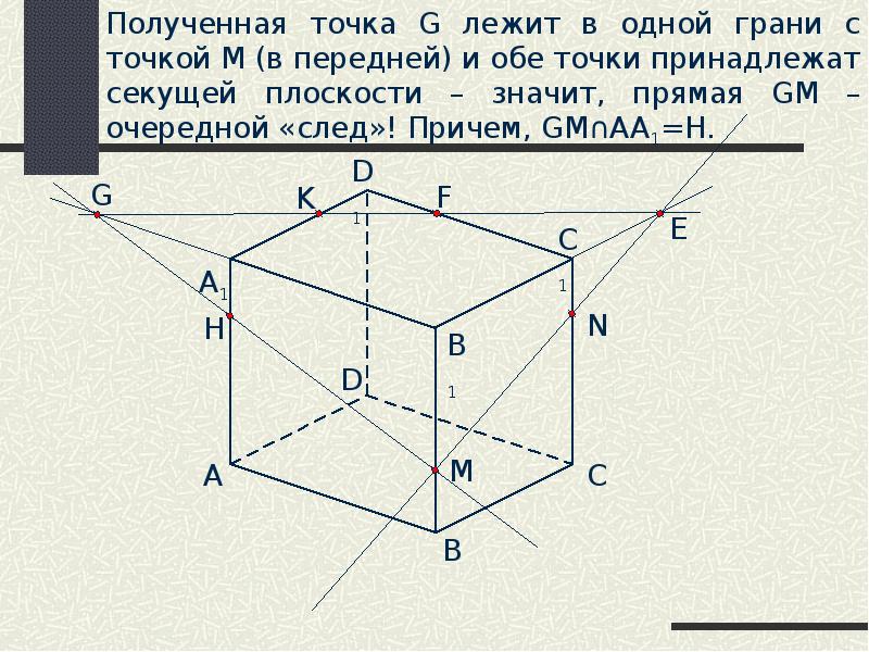 Презентация построение сечений 10 класс атанасян тетраэдр и параллелепипед