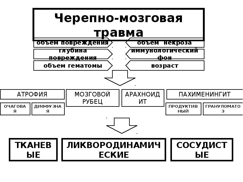 Классификация закрытой черепно мозговой травмы