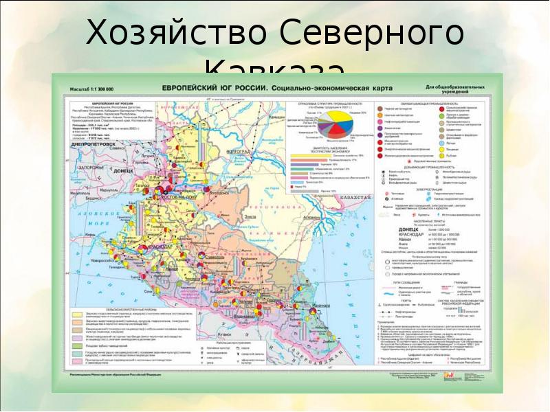 Хозяйство отрасли специализации северного кавказа