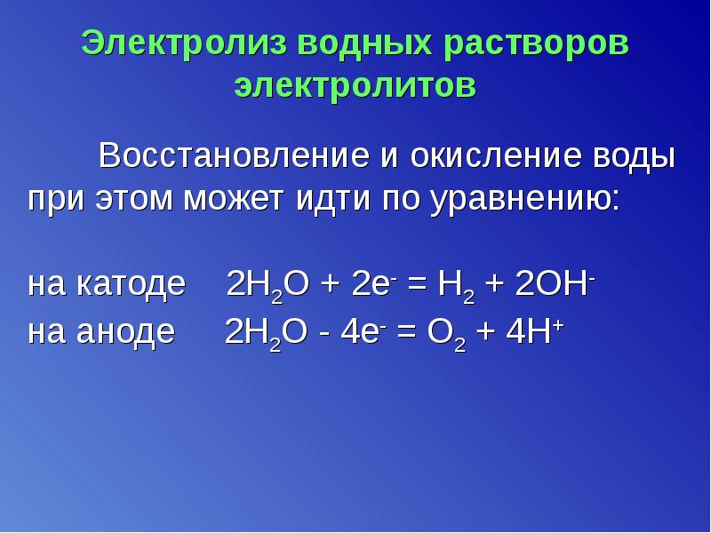 Электрохимические процессы презентация