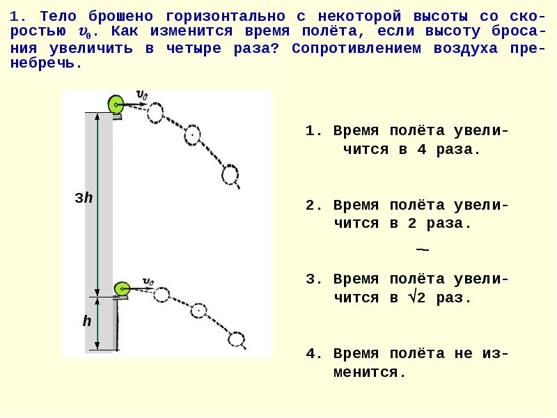 Тест движение тел