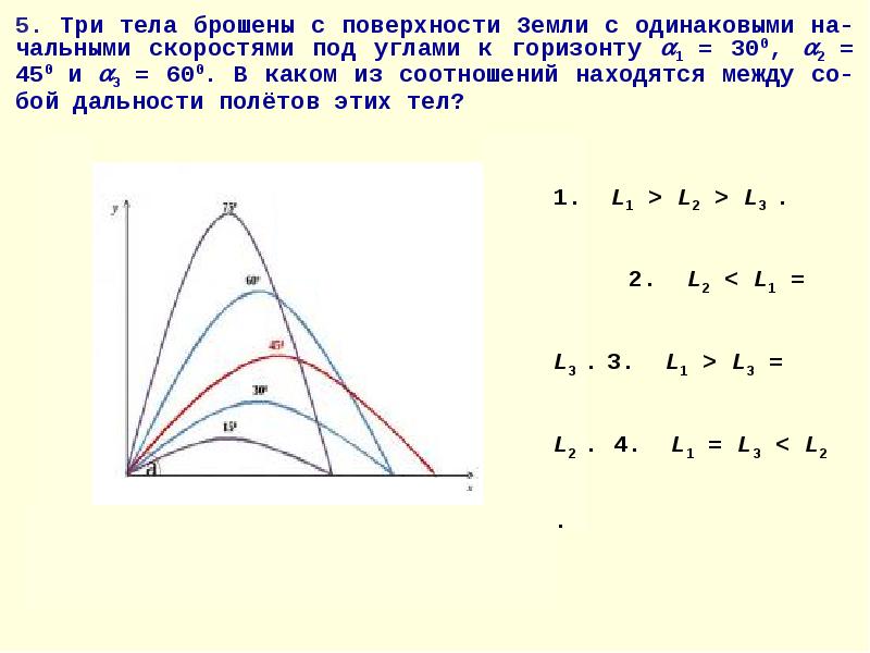 Тест движение тел