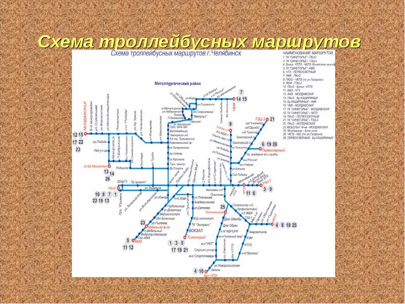 Карта автобусов челябинск