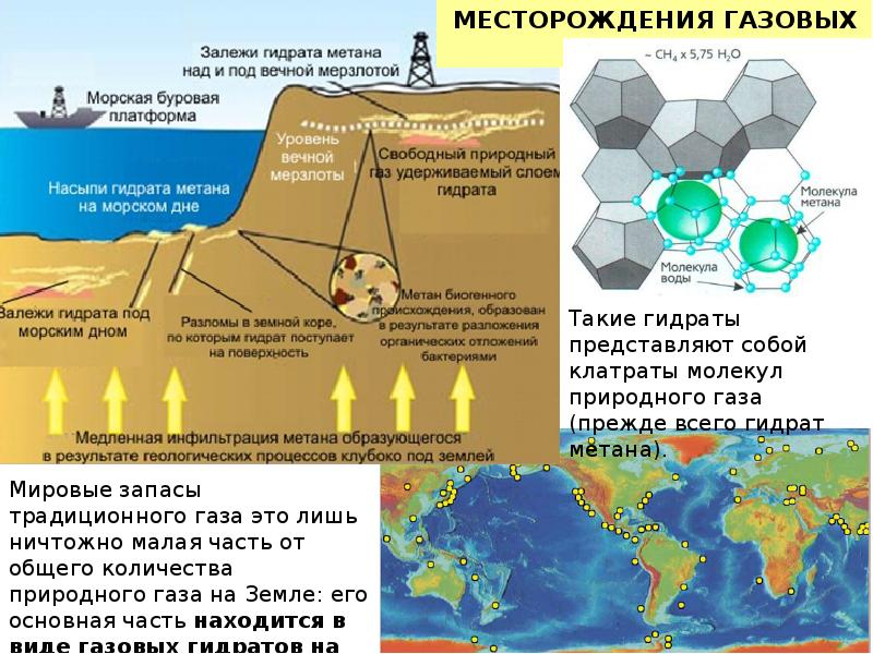 Газ метан карта