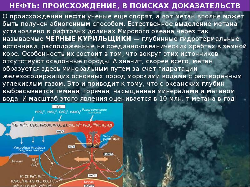 Происхождение нефти и газа презентация