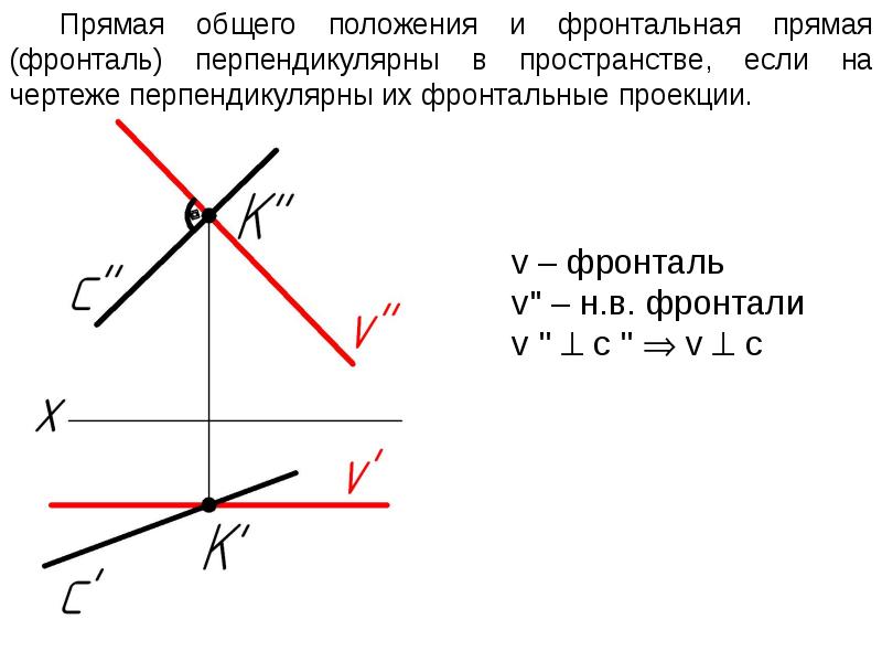 Две прямые в пространстве перпендикулярны если