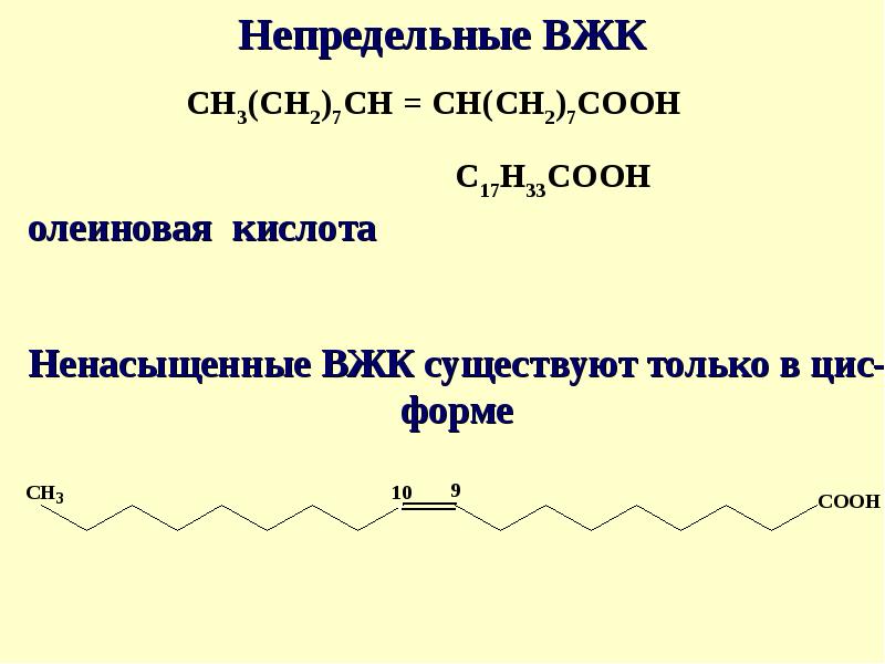 Кислоты вывод. Непредельные высшие жирные кислоты. Ненасыщенные ВЖК. Непредельные высшие жирные карбоновые кислоты. Ненасыщенные (непредельные) ВЖК.