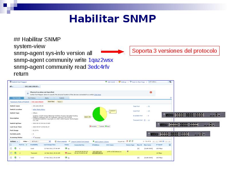 Habilitar SNMP Habilitar SNMP