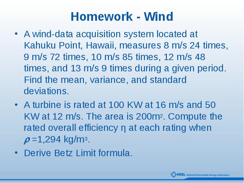 Wind data