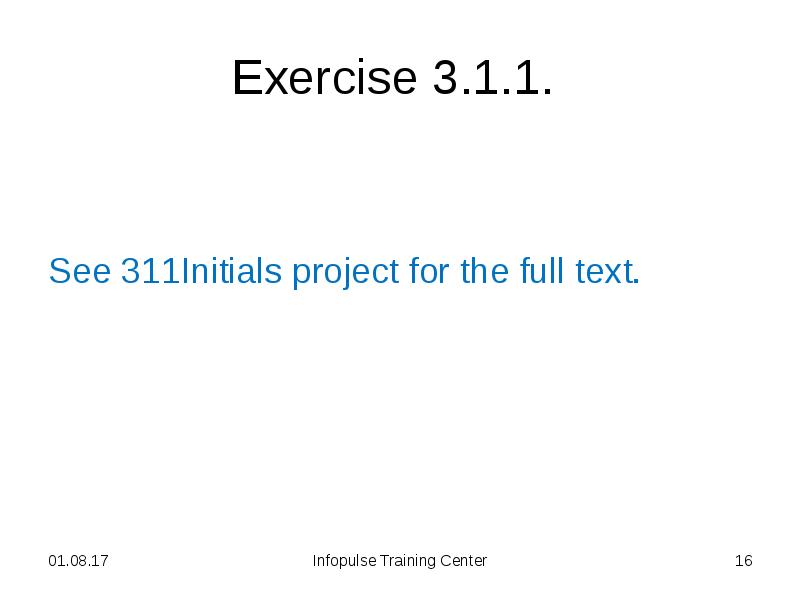 Exercise 3.1.1.
See 311Initials project for the full text. Exercise 3.1.1.
See 311Initials project for the full text.