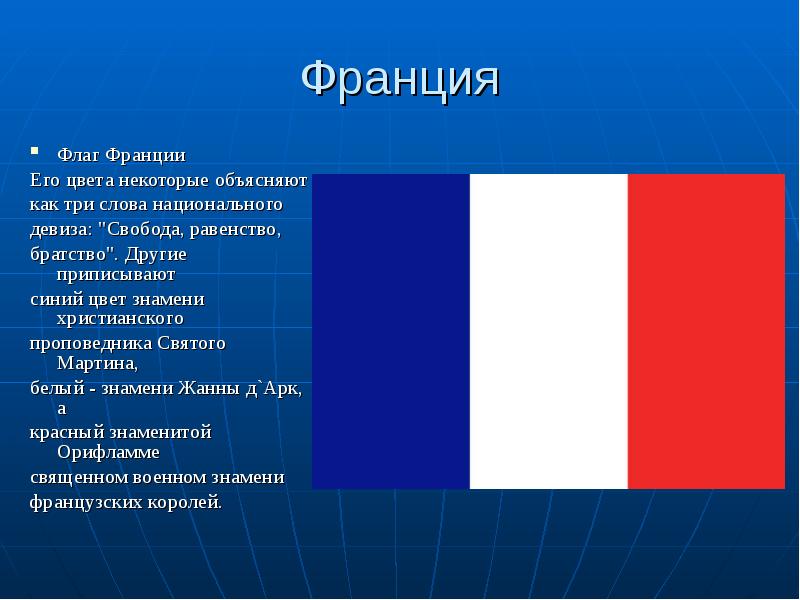 План сообщения о франции