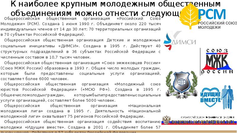 Всероссийское объединение. Крупные молодежные организации России. Самые крупные общественные организации России. Перечень общественных организаций России. Общественные организации РФ список.