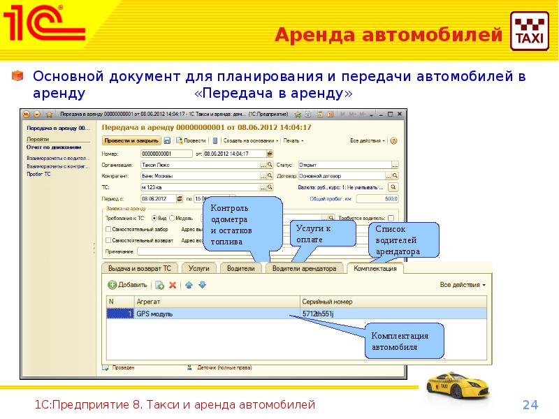 Учет аренды транспортного