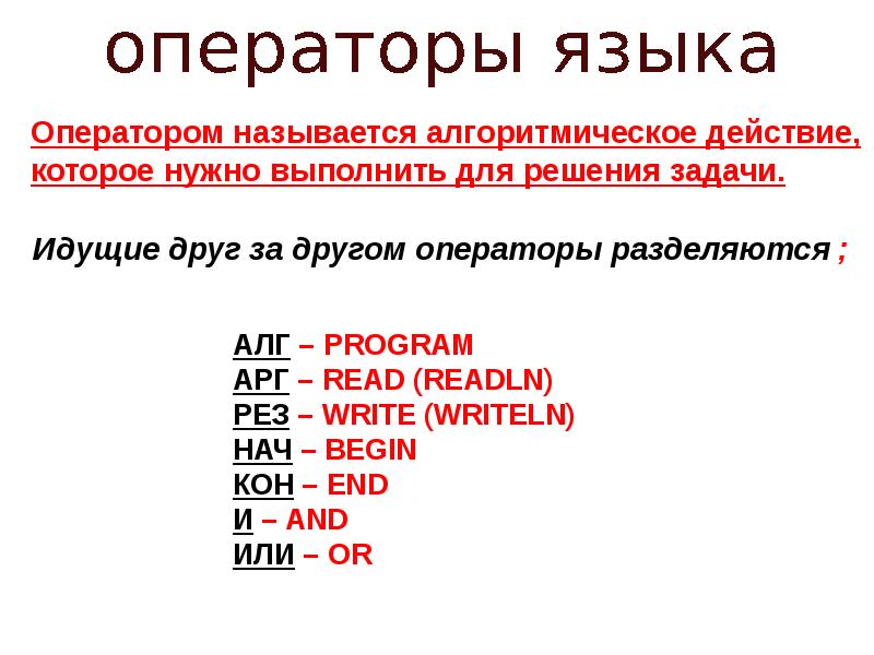 Презентация на тему язык программирования паскаль 8 класс