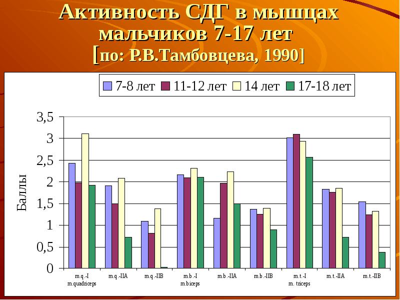 Мышечная масса и сила мышц в различные возрастные периоды презентация